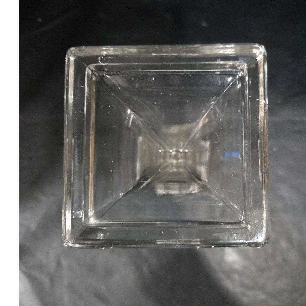 Westmoreland‎ Style Vintage Square Cut Clear Glass Candlestick, Candle Holder